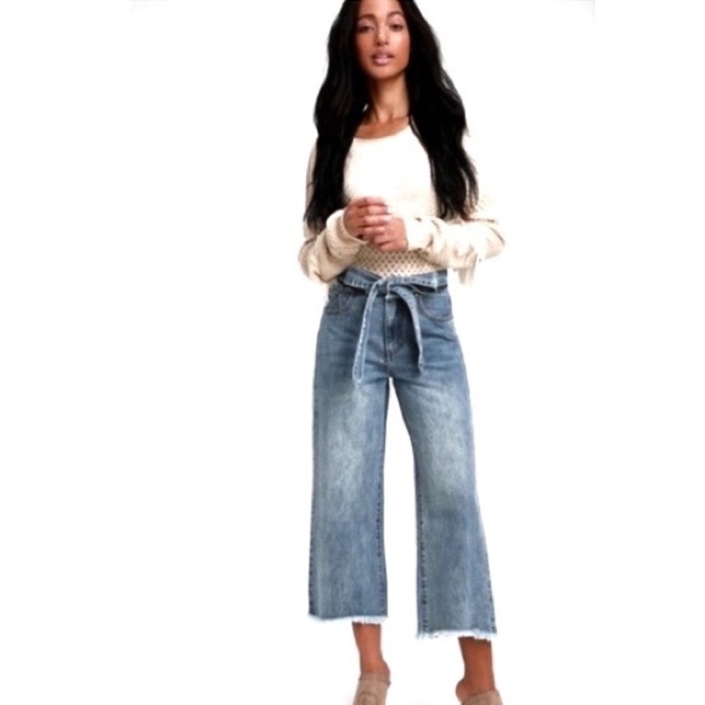 Anthropologie Current Air McKinnon Wide Leg Jeans Sz S  (2)